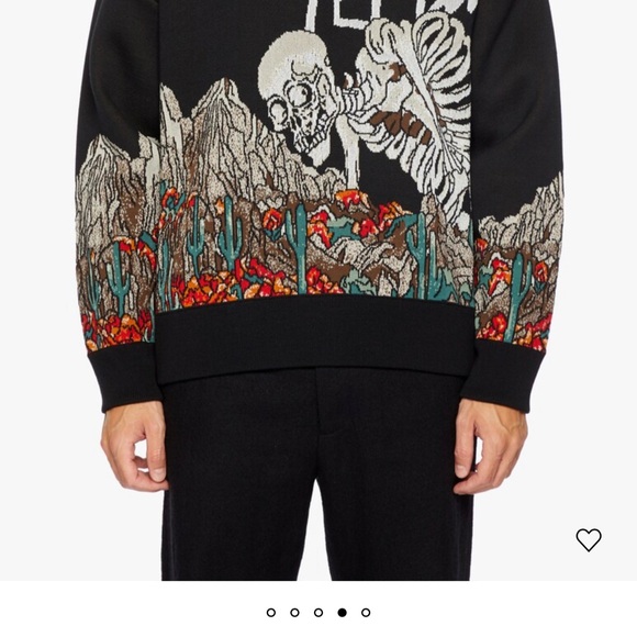 PALM ANGELS DESERT SKULL SWEATER - Picture 3 of 5